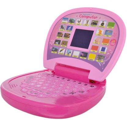 webster educational computer game abc 123 learning kids mini laptop with led display and music