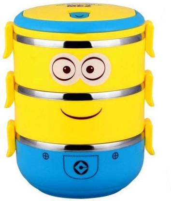 | Zahuu 3 Layers Cute Cartoon Lunch Box for Kids 3 Containers Lunch Box - | Zahuu 3 Layers Cute Cartoon Lunch Box for Kids 3 Containers Lunch Box -