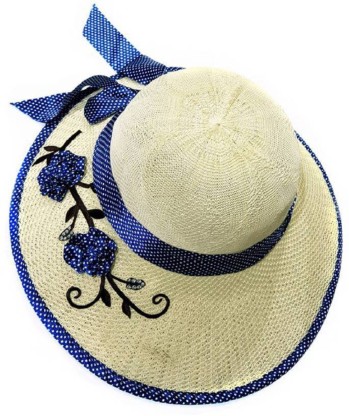 Leisial Sun Hat Sunscreen Straw Beach Cap Outdoor Holiday Leisure Hat Wreath Decoration Flanging Cap for Women 