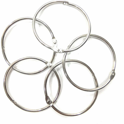 12 Pcs Metal Hinged Ring Book Binder Craft Photo Album Split Keyring Scrapbook 