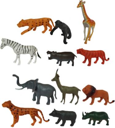 MEGAEMART WILD ANIMALS TOYS FOR KIDS [12PCS] SMALL SIZE - WILD ANIMALS TOYS  FOR KIDS [12PCS] SMALL SIZE . Buy ANIMALS toys in India. shop for MEGAEMART  products in India. 
