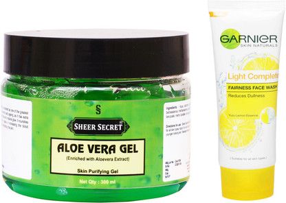 garnier face wash aloe