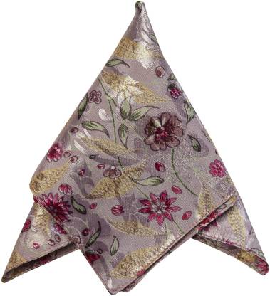 The Square Project Floral Print Satin Blend, Poly Silk Pocket Square