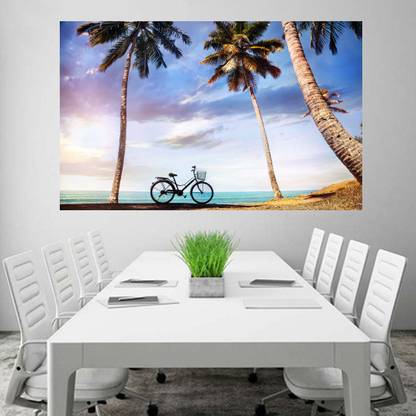 Amazing View of Sea Beach Beautiful Scenery HD Wallpaper No Framed 2ft X  4ft Canvas Art - SMARTBUYER posters - Decorative, Art & Paintings posters  in India - Buy art, film, design,