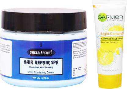Sheer Secret Hair Spa 300ml and Garnier Skin Naturals, Light Complete Face Wash 100ml Price in India - Buy Sheer Secret Hair Spa 300ml and Garnier Skin Naturals, Light Complete Face Wash Sheer Secret Hair Spa 300ml and Garnier Skin Naturals, Light Complete Face Wash 100ml Price in India - Buy Sheer Secret Hair Spa 300ml and Garnier Skin Naturals, Light Complete Face Wash
