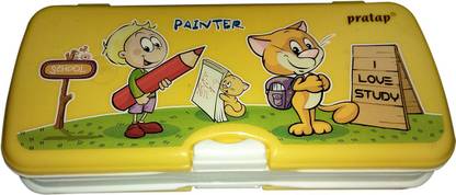 | Pratap WhiteBoard Cartoon Character Art Plastic Pencil Box - Box | Pratap WhiteBoard Cartoon Character Art Plastic Pencil Box - Box