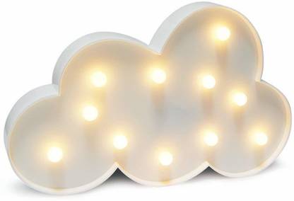House Of Quirk Cloud Night Light Led Marquee Sign Baby Light Battery Operated Nursery Lamp Decorative Light For Kid S Room Party Home Wall Decor White Table Lamp Price In India Buy House Of Quirk Cloud