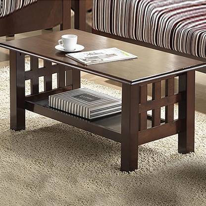 Royaloak Stacy Solid Wood Coffee Table, Rubberwood Square Coffee Table