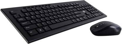 HP Multimedia Slim Wireless Keyboard & Mouse Combo Wireless Laptop Keyboard  (Black)