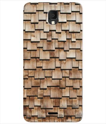 Inktree Back Cover for Micromax Q4002 (Bharat 4 Diwali Edition) - Wooden Pattern Design