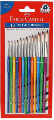 Pack of 5 Faber Castell Paint Brush Size-11 Synth Hair Flat 