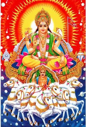 poster n frame god surya dev uv textured decorative art print premium quality wall poster un framed rolled paper print religious educational art paintings children posters in india buy