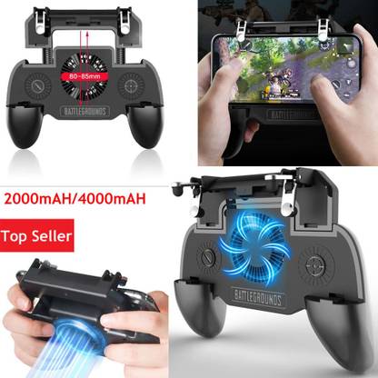 BUY SURETY Best Collection SR Pubg Gamepad Controller Pubg Mobile Trigger Phone Game Pad Fan with 2000mAh Inbuilt Power Bank Gamepad trigger Controller || Metal L 1 R 1 Shooter Trigger || Rechargeable Mobile Phone Gamepad || Fire Button || Cooling Fan for all Smartphone USB Gamepad