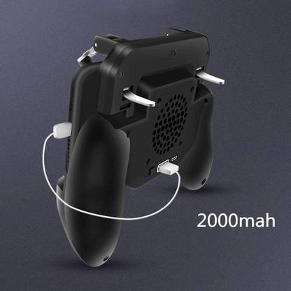 BUY SURETY Best Collection SR Pubg Gamepad Controller Pubg Mobile Trigger Phone Game Pad Fan with 2000mAh Inbuilt Power Bank Gamepad trigger Controller || Metal L 1 R 1 Shooter Trigger || Rechargeable Mobile Phone Gamepad || Fire Button || Cooling Fan for all Smartphone USB Gamepad