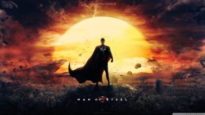 Movie Man Of Steel Superman HD Wallpaper Background Paper Wall Poster Print  on Art Paper 13x19 Inches Paper Print - Movies posters in India - Buy art,  film, design, movie, music, nature