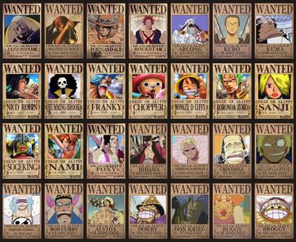 Anime Monkey D Luffy Nami One Piece Nico Robin One Piece Roronoa Zoro Sanji One Piece Shanks Usopp Wanted Poster Large Print On 36x24 Inches Fine Art Print Art Paintings