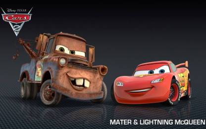 Movie Cars 2 Mater Lightning Mcqueen Car HD Wallpaper Background Wall  Poster Print on Art Paper 13x19 Inches Paper Print - Movies posters in  India - Buy art, film, design, movie, music,
