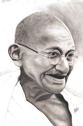 wallpapers Mahatma Gandhi Drawing Easy abstract wall art work mahatma gandhi