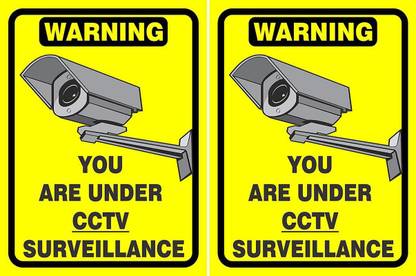 R PRINT Vinyl You are Under CCTV Surveillance Sign Board Printing (Size