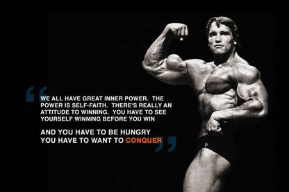 Wall Poster Arnold Schwarzenegger Motivational Original Wall Poster Print On Art Paper 13x19 Inches Paper Print Art Paintings Posters In India Buy Art Film Design Movie Music Nature And