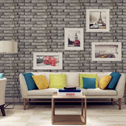 WolTop 600 cm Wall Wallpaper Bricks Effect Natural Look Modern Office  Living Room Design Self Adhesive Sticker Price in India - Buy WolTop 600 cm  Wall Wallpaper Bricks Effect Natural Look Modern
