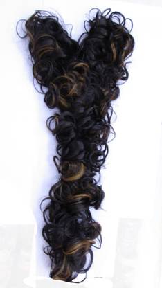 WigOWig Curly V shape Messy Extension with Brown color with Golden highlights and with curls, Easy to wash easy to attach. Get hair styled within a minute Hair Extension Price in WigOWig Curly V shape Messy Extension with Brown color with Golden highlights and with curls, Easy to wash easy to attach. Get hair styled within a minute Hair Extension Price in