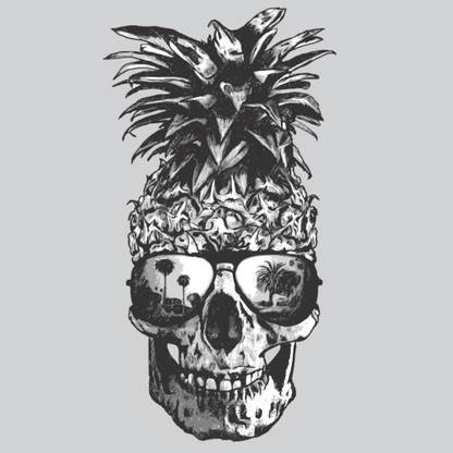 pinapple skull |Wall Poster Sticker|Motivational Poster|Funky Poster