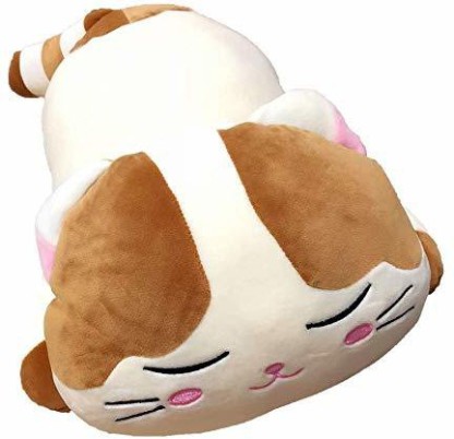 REYOK Plush Animal Toy,Cuddly Cat Soft Toy,Pets Cat Cute Throw Pillow Neck Support Pillow Cushion Travel Pillows Animals Stuffed Toy Gifts,24cm 