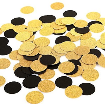 Wedding Engagement Party Decorations 1.2 in Diameter Aonor 2 Packs Glitter Gold Hearts Confetti for Table Decor Total 400pcs 