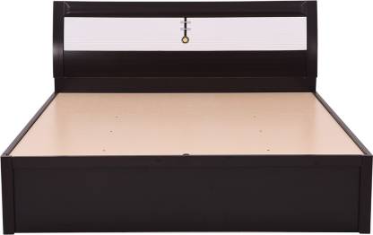 Stylish Dark Brown Atria Engineered Wood Queen Hydraulic Bed – RoyalOak