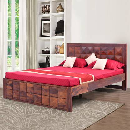Royaloak Rhombus Solid Wood King Bed Price In India Buy Royaloak Rhombus Solid Wood King Bed Online At Flipkart Com