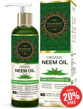Morpheme Remedies Organic Neem Cold Pressed Oil, 120ml Hair Oil
