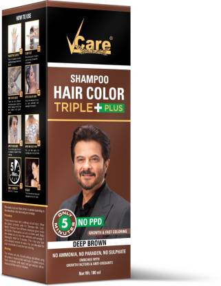 Vcare Shampoo hair color( Brown ) - Price in India, Buy Vcare Shampoo hair  color( Brown ) Online In India, Reviews, Ratings & Features 