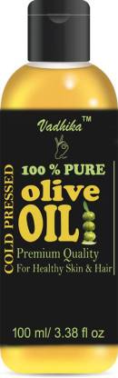 Vadhika 100% Cold Pressed Pure Olive Oil Hair Oil  (100 ml)