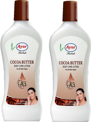 ayur herbals cocoa butter body care lotion