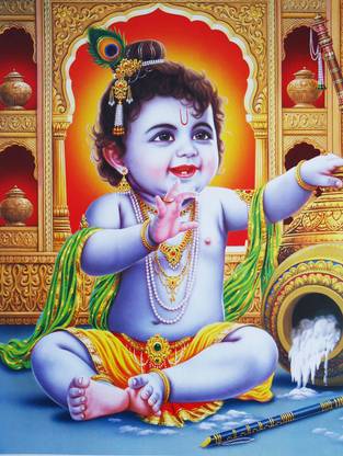 bal gopal krishna Fine Art Print - Religious posters in India - Buy art, film, design, movie, music, nature and educational paintings/wallpapers at bal gopal krishna Fine Art Print - Religious posters in India - Buy art, film, design, movie, music, nature and educational paintings/wallpapers at