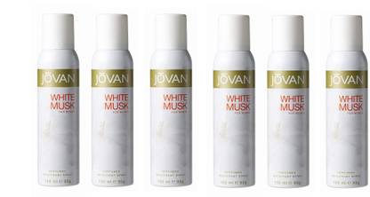 Jovan White Musk Deodorant Body Spray For Women 150ml Each Pack Of 6 Deodorant Spray For Women Price In India Buy Jovan White Musk Deodorant Body Spray For Women 150ml