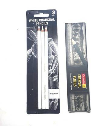 Flipkart.com | Camlin WHITE PLUS BLACK CHARCOAL PENCIL SET Pencil -