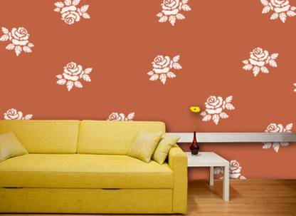 Gallerist In Wall Painting Stencil Glossy Flower Design For Living Room 1 Gal0120434 India - Wall Painting Designs Pictures For Living Room In India Gallerist In Wall Painting Stencil Glossy Flower Design For Living Room 1 Gal0120434 India - Wall Painting Designs Pictures For Living Room In India