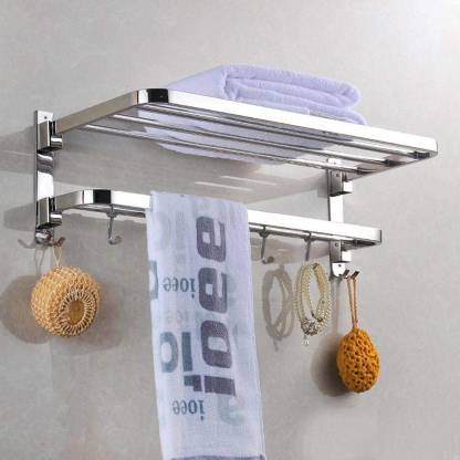 Dual Folding Towel Rack, Towel Hangers For Bathroom