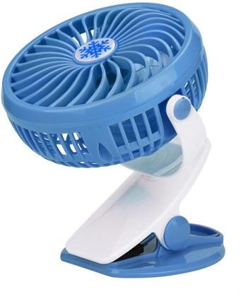 ToJoy Battery Powered Baby Clip-On Mini Stroller Fan for Strollers Baby Cots Playpens Blue 