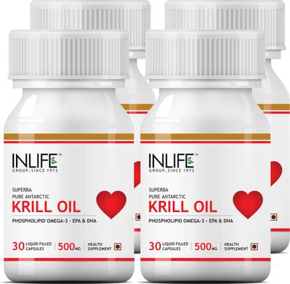 Inlife Krill Oil Superba Phospholipid Omega 3 500 mg Price in ...