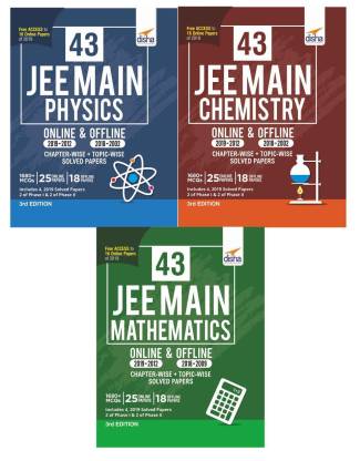 43 JEE Main ONLINE & OFFLINE Physics, Chemistry & Mathematics Topic-wise Solved Papers 6th Edition