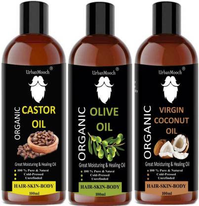 UrbanMooch Castor Oil, Olive Oil & Coconut Oil For Hair Growth, Hair Oil -  Price in India, Buy UrbanMooch Castor Oil, Olive Oil & Coconut Oil For Hair  Growth, Hair Oil Online