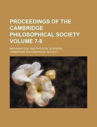 Proceedings of the Cambridge Philosophical Society Volume 78