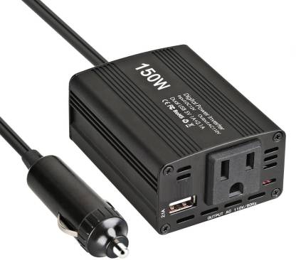 RHONNIUM ® 150W Car Power Inverter DC 12V to 110V AC Converter with   USB Car Adapter Car Laptop Charger Price in India - Buy RHONNIUM ® 150W Car  Power Inverter DC