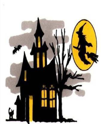 haunted school clipart