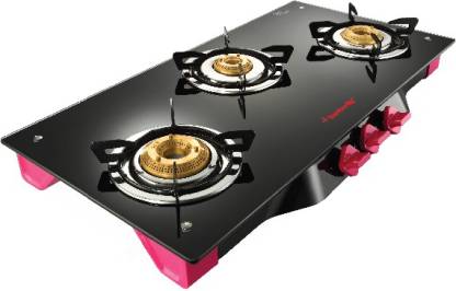 Butterfly Spectra 3B Glass Top Stove(Pink) Glass Manual Gas Stove