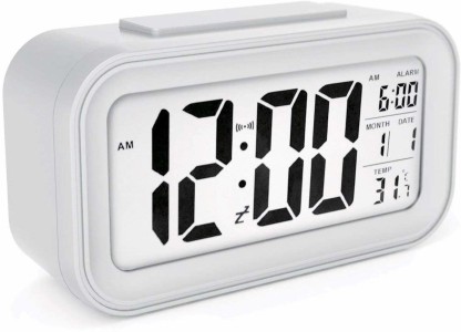 Auto Flip Clock Finlon Auto Flip Clock File Down Page Clocks Desk Wall Clock Smart Light Alarm Clock Dimmer AM/PM Format Display for Home Office Decoration 