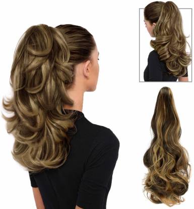VERBIER Ponytail Extension For Women And Girls Use For Party And Wedding  Styling , Golden Brown , Pack 1 Hair Extension Price in India - Buy VERBIER  Ponytail Extension For Women And